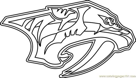 nashville predators logo coloring page